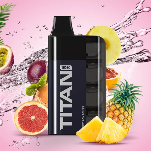 TITAN - Tropical Tango 8x2ml 20mg Το TITAN - Tropical Tango προσφέρει ένα ζωντανό και αναζωογονητικό μείγμα εξωτικών φρούτων και γλυκιά γεύση πορτοκάλι. Ζήστε ένα απολαυστικό μείγμα τέλεια ισορροπημένο για να δημιουργήσετε έναν τροπικό παράδεισο σε κάθε ρουφηξιά. Αυτή η αρμονική συγχώνευση τροπικών γεύσεων προσφέρει μια γλυκιά και πικάντικη εμπειρία ατμίσματος που σας μεταφέρει σε ένα ηλιόλουστο νησί με κάθε εισπνοή.