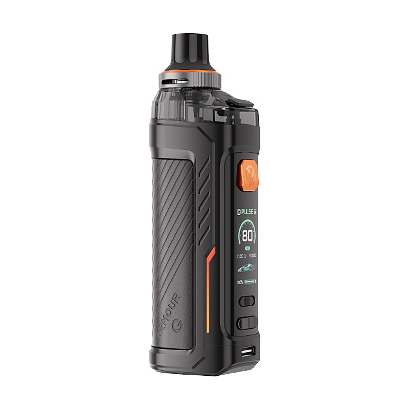 Το Vaporesso - Armour G 5ml 3000mah Pod Kit διαθέτει μπαταρία 3000 mAh και πατενταρισμένη τεχνολογία Mega Batt, που του επιτρέπει να παρέχει σταθερή μέγιστη ισχύ 80W. Χρησιμοποιεί την πιο πρόσφατη τεχνολογία Neo PULSE MODE και Corex, παρέχοντας ισχυρότερη απόδοση και βελτιωμένη γευστική εμπειρία. Οι δεξαμενές ARMOUR G χρησιμοποιούν κορυφαίο σχεδιασμό ροής αέρα και γεμίζουν από πάνω, μειώνοντας σημαντικά την πιθανότητα διαρροής.