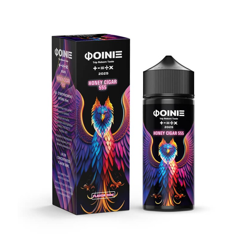 Mad Juice - Phoenix Honey Cigar 555 SnV 30/120ml Νόστιμο πούρο με υπόνοια σοκολάτας και έμφαση στο μέλι. Συνταγή μόνο για εκλεκτούς που βγήκε από το σεντούκι. Μία δοκιμή θα σας πείσει!